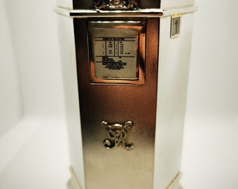 Ornate Silver Plated Money Box in Post Box Style.