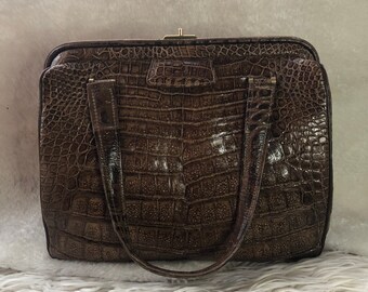 crocodile print purse