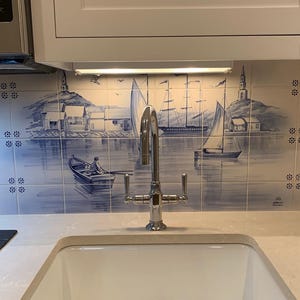 Portuquese Azulejos Seafaring mural