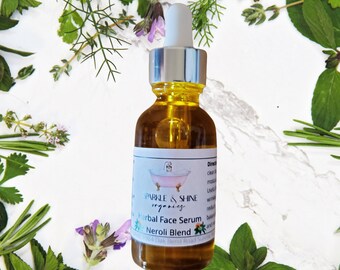Elevate your skin routine with our Organic, Vegan Herbal Face Serum | 3 Sizes| Hand-crafted | All Natural | All Organic | Fragrance Free