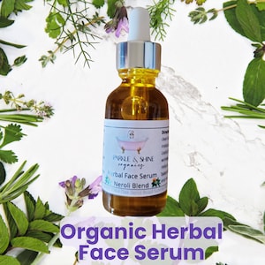Mejora tu rutina de cuidado de la piel con nuestro suero facial herbal orgánico y vegano / 3 tamaños / Hecho a mano / Totalmente natural / Totalmente orgánico / Sin fragancia