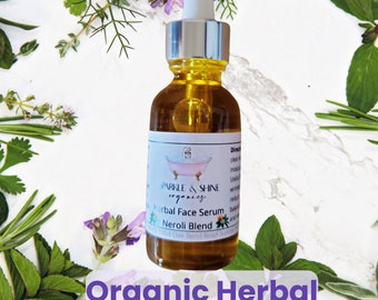 Organic Herbal Face Serum | 3 Scents | Vegan Skin Care | Rosehip Seed | All Skin Types | Spa | Herbal | Handmade | Non-toxic Skin Care