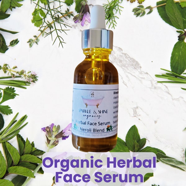 Organic Herbal Face Serum | 4 Scents | Vegan Skin Care | Rosehip Seed | All Skin Types | Spa | Herbal | Handmade | Non-toxic Skin Care