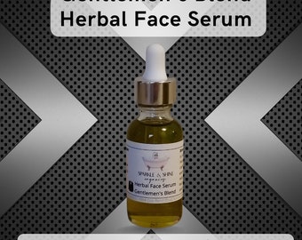 Organic Gentlemen's Blend Herbal Face Serum | Face Serum for Men | Vegan Skin Care | Hemp Seed Oil | Skin Moisturizing | Handmade | for Men
