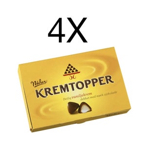Nidar Kremtopper Norwegian Chocolate With Vanilla Cream 4X140g