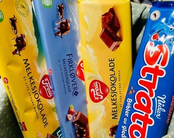 Norwegian Candy Mix #5 Stratos Melkesjokolade Firkløver Kvikk Lunsj