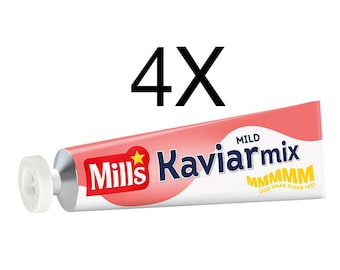 Mills Kaviar Mix Norwegian Caviar Smoked Cod Tube Spread 4X175g