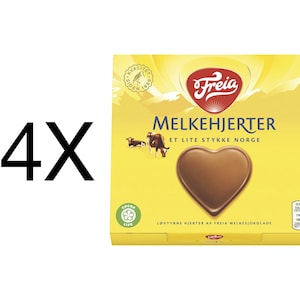 Freia Melkesjokolade Norwegian Milk Chocolate Hearts 4X130g Melkehjerter