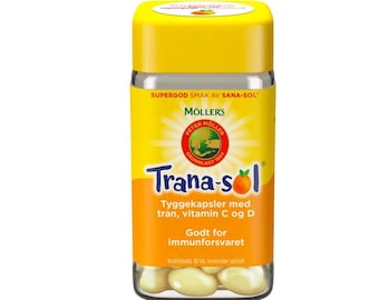 Trana-sol Möller's Norwegian Fish Oil Sana-sol Taste Tran Omega-3 Møllers Vitamins