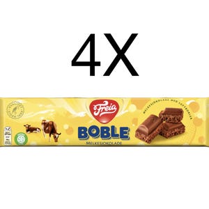 Freia Boble Melkesjokolade Norwegian Milk Chocolate bars 4X 150 Grams