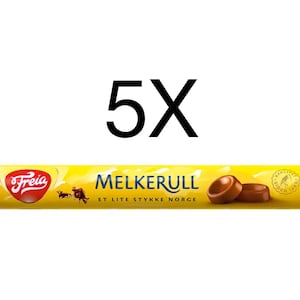 Melkerull Freia Norwegian Milk Chocolate Roll 5X74g