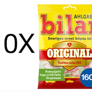 Ahlgrens Bilar Soft Chewy Marshmallow Cars Swedish Candy 10X160g