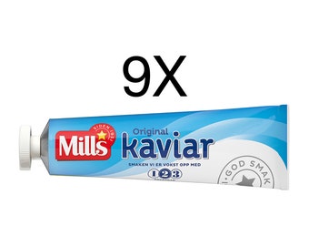 Mills Kaviar Caviar Norwegian Smoked Cod Tube Spread 9X185g