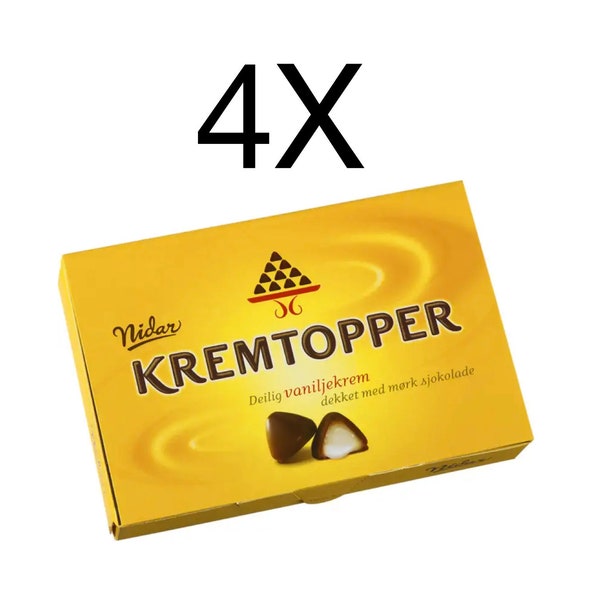 Nidar Kremtopper Norwegian Chocolate With Vanilla Cream 4X140g