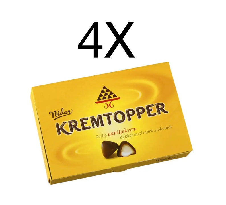Nidar Kremtopper Norwegian Chocolate With Vanilla Cream 4X140g image 1