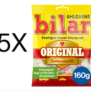 Ahlgrens Bilar ソフトチューイ マシュマロ カーズ スウェーデン キャンディ 5X160g