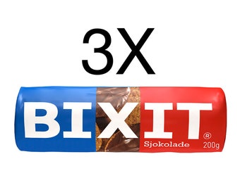 Bixit Chocolate Havrekjeks Sjokolade Norwegian Oat Crackers Cookies 3X200g