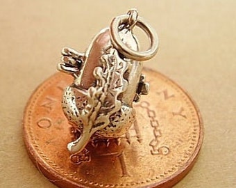Sterling Silver ACORN  charm  (OPENS)