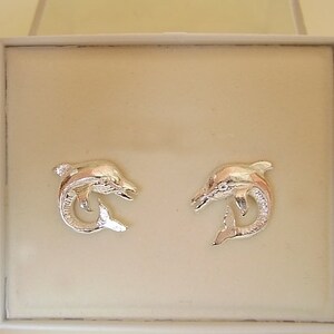 DOLPHIN STUD EARRINGS in Sterling Silber