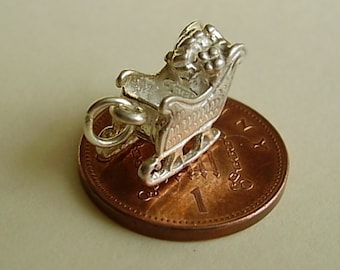 Set of 5 Sterling Silver CHRISTMAS charms