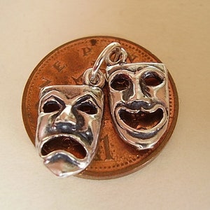 Sterling Silver Comedy / Tradegy Theater Masks charm