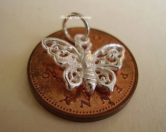 Sterling Silver BUTTERFLY Charm,  Charms