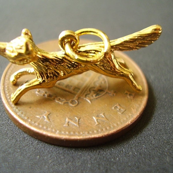 9 Karat Gold FUCHS Charm Anhänger