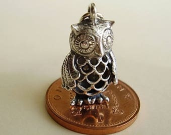 Sterling Silver filligree OWL charm