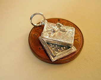 Sterling Silver Christmas Chocolate Box Charm Charms