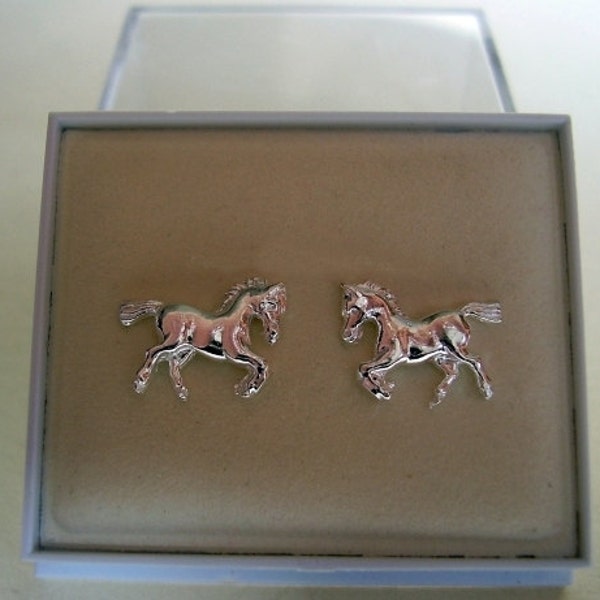 925 Sterling Silver Stud Horse Stud Earrings