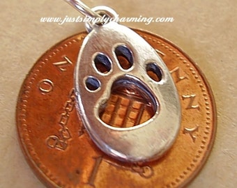 Pendentifs en argent sterling avec empreintes de pattes de chat