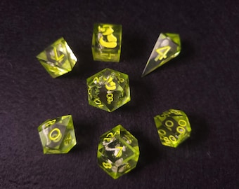 Gelatinous Cube - 7 Resin Dice Set - SKU D038
