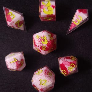 Blood Splatter - 7 Resin Dice Set - SKU D043