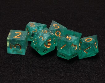 Resin Dice Set - Blue Shimmer - SKU D013