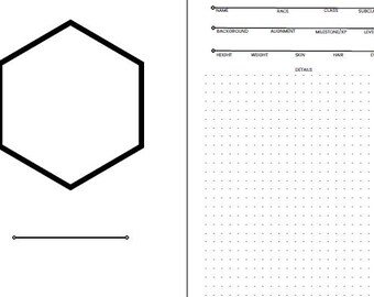 Character Journal PDF Download - Basic - Dot Grid