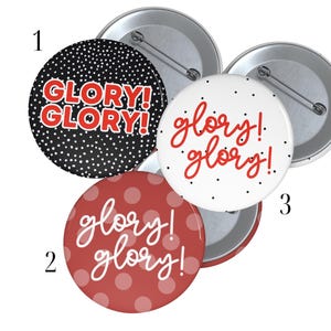 Georgia Bulldog Game Day Button: Glory Glory Pinback