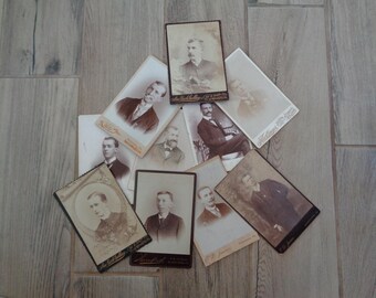 Set of 10 Cabinet Cards of Men