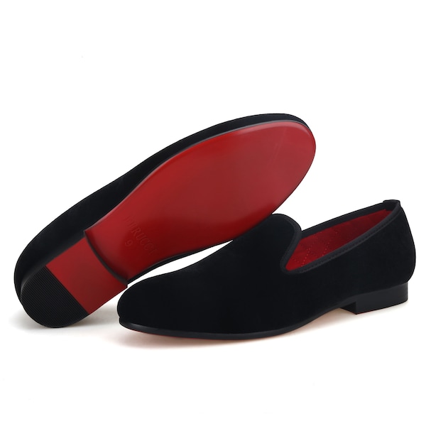 mens velvet slippers cheap