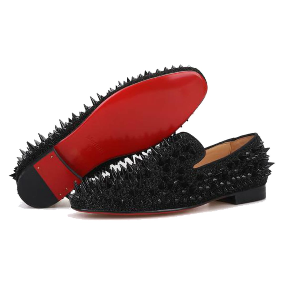 Designer Red Bottom Flat Spikes Flats Men Women Prom Wedding Shoes - China  Casual Shoes and Designer Shoes price