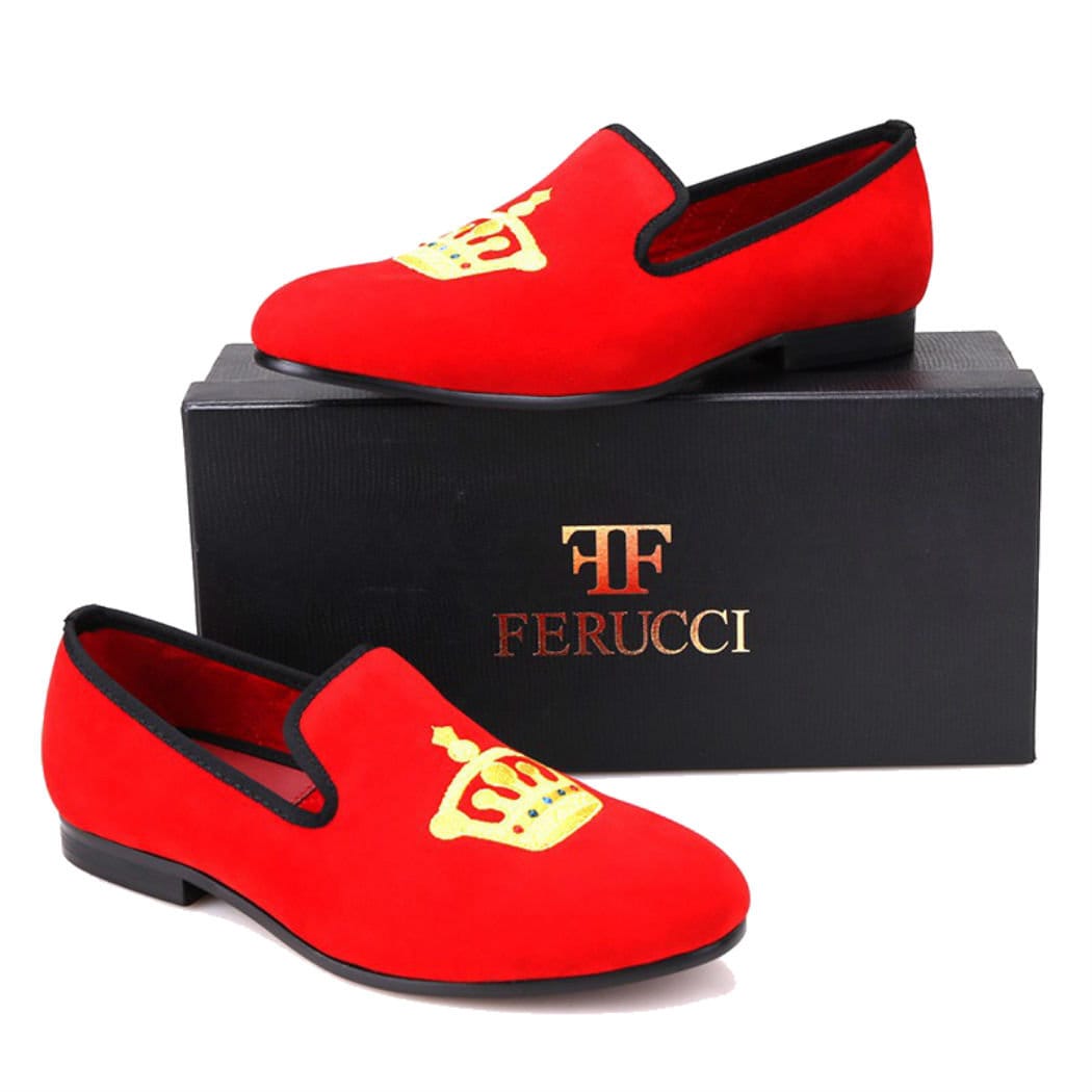 Dolce & Gabanna Burgundy Velvet and Rhinestone Cross Loafer Men\'s 10 Dolce & Gabbana Red Coat Of Arms Embroidery Velvet Slippers  main image 4