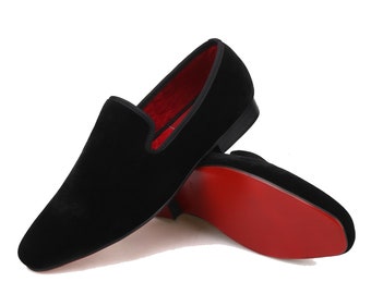 mens red bottom loafers