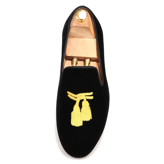 FERUCCI Men Black Velvet Slippers Flats Loafers With  display picture 3
