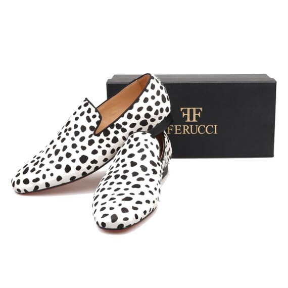 Merlutti Black and White Zebra Embroidered Loafers MARIO | Men main image 3