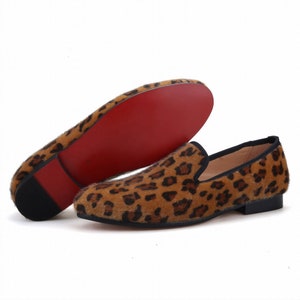 FERUCCI Leopard Print Slippers Loafers Prom Wedding