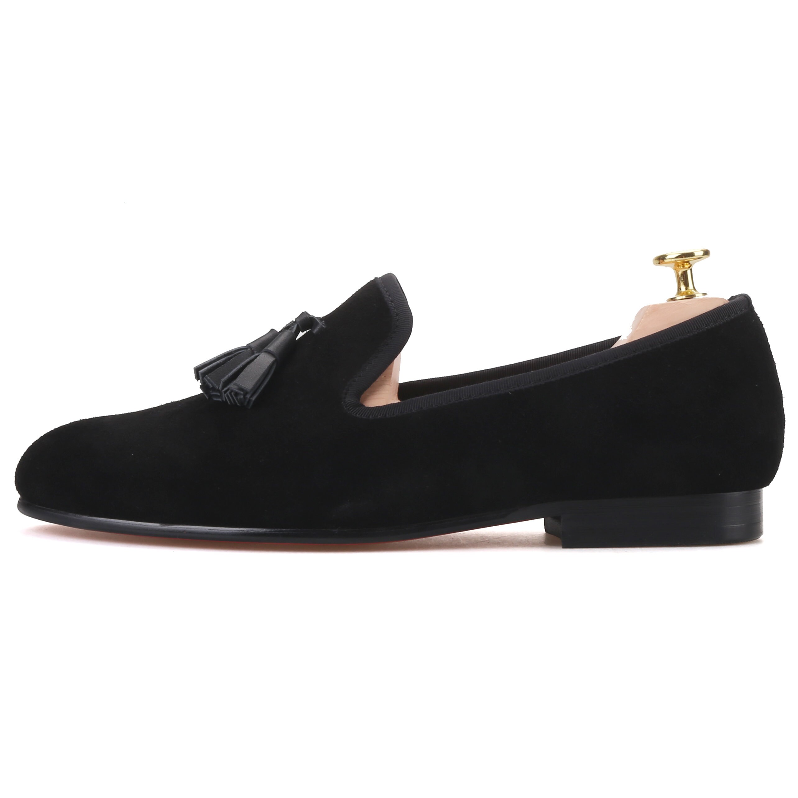 FERUCCI Black Suede Slippers Loafers With Black Leather  display picture 3