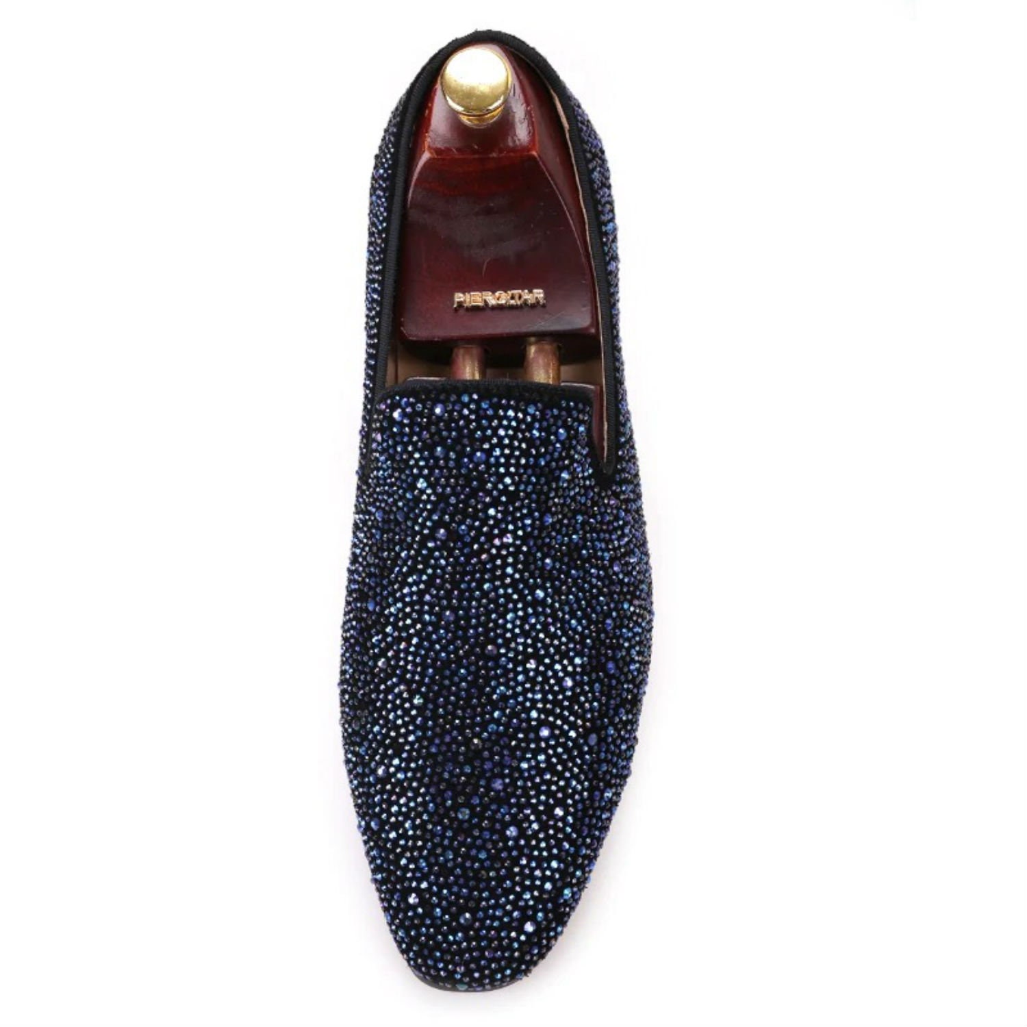 FERUCCI Blue Crystal Rhinestones Slippers Loafers Prom 