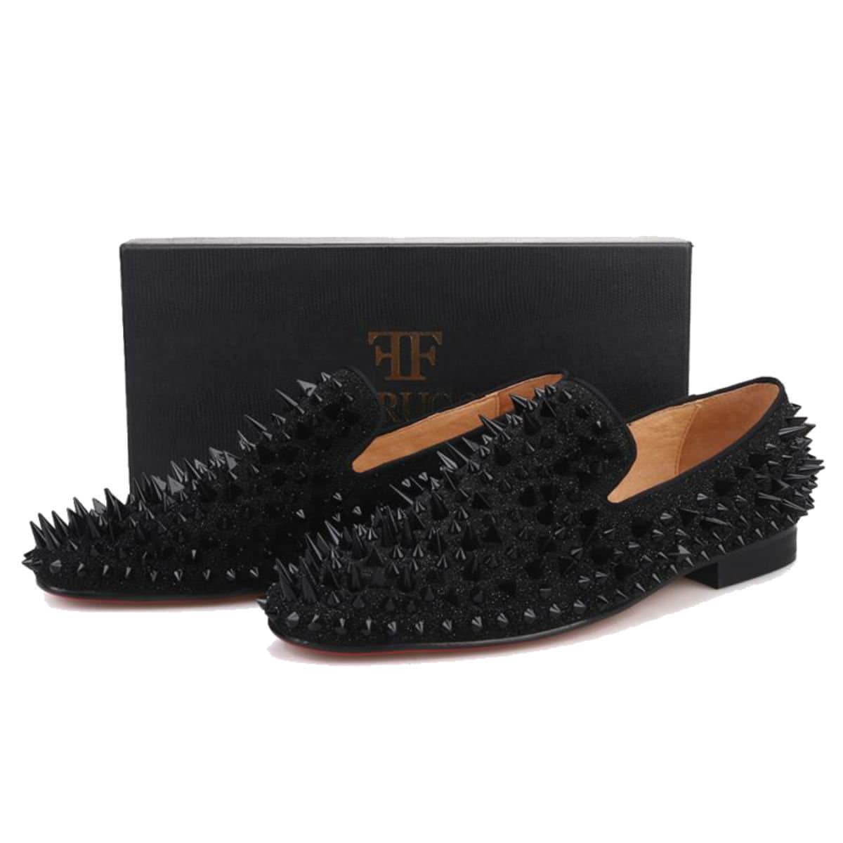 SKULL LOAFERS- MADE OF COWHIDE W/SPiKES Velvet Loafers Embroidery Skull | Philipp Plein main image 2