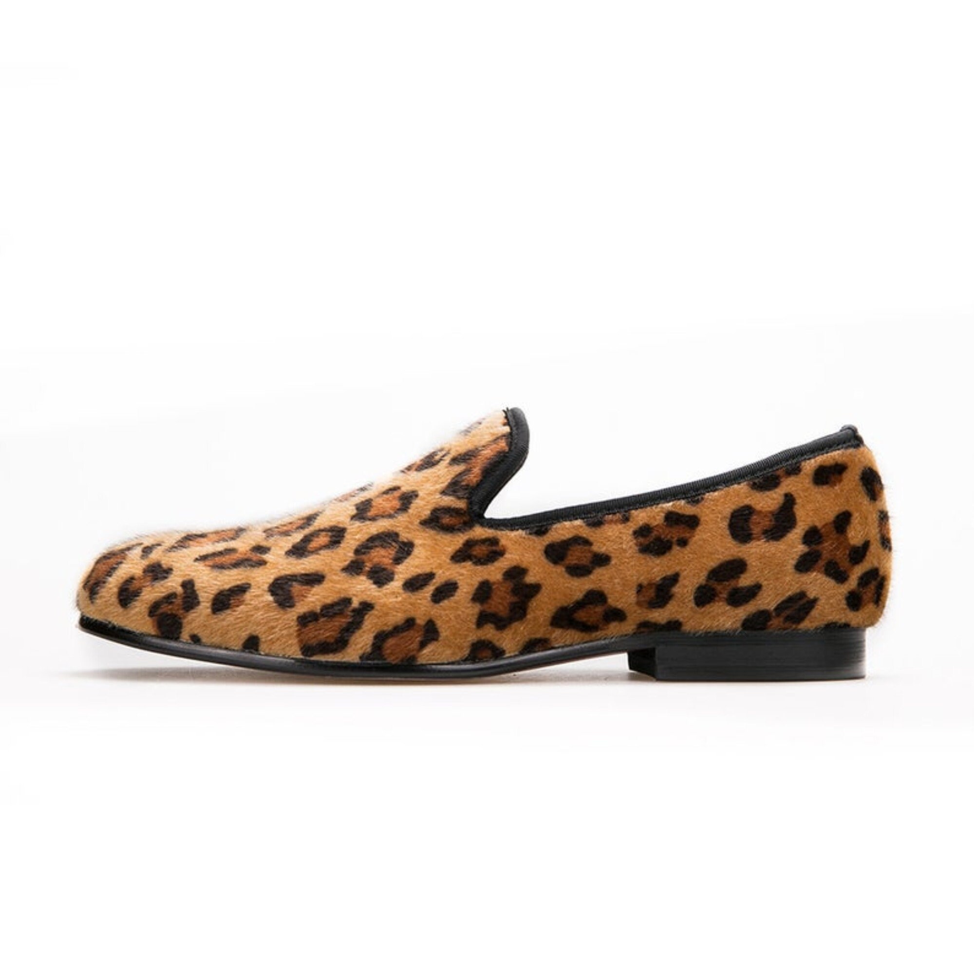 FERUCCI PANTHER PRINT LOAFER SIZE 9 PROM WEDDING SHOES OR ANY OCCASION Amazon.com | FERUCCI Men Black Leather Spiked Tassel  main image 2