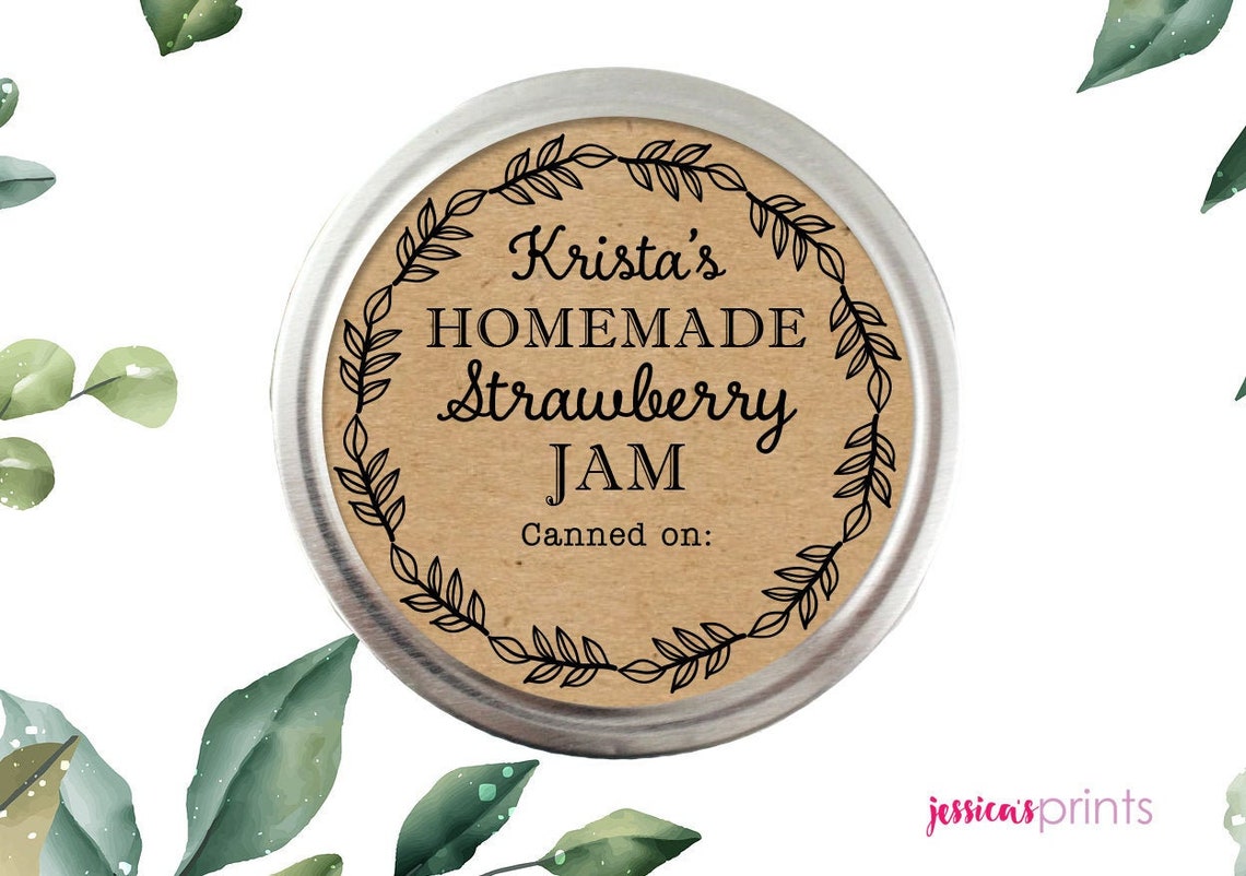 Personalized Food Labels Homemade Jam Labels Homemade Etsy