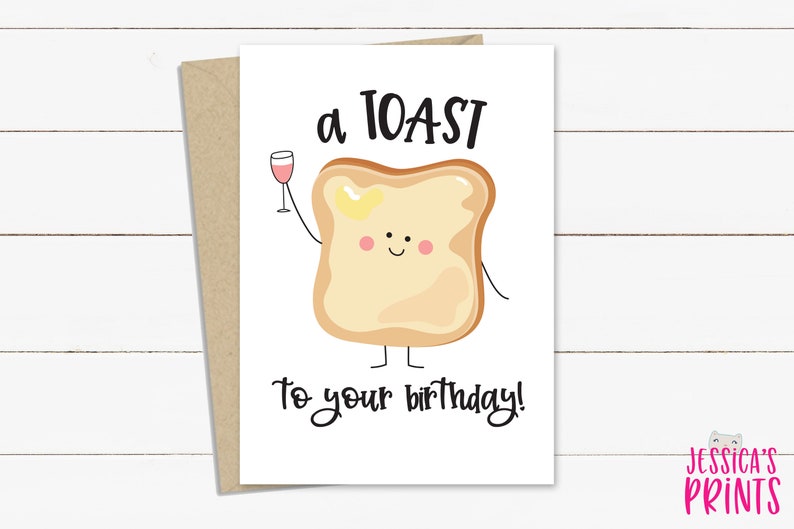 A TOAST to your Birthday Toast Birthday Card Best Friend Etsy